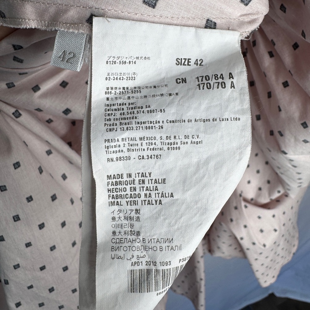 Prada Vintage Pink Squared Polka Dot Dress - Picture 14 of 16